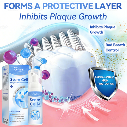 ✨🎇𝑃𝑖𝑐𝑑𝑜® 𝑆𝑡𝑒𝑚 𝐶𝑒𝑙𝑙 𝐺𝑖𝑛𝑔𝑖𝑣𝑎𝑙 𝑅𝑒𝑝𝑎𝑖𝑟 𝑀𝑜𝑢𝑠𝑠𝑒(🦷Promote Tooth Regrowth • Remove Tartar • Strengthen Gums • Deep Clean & Freshen Breath)🍀